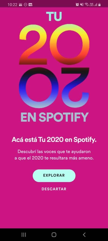 Spotify 2020 Resumen