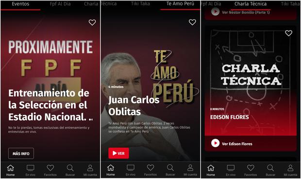 Aplicación de la selección peruana “FPF Play” 