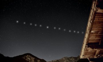 satelites starlink visibles en el cielo nocturno